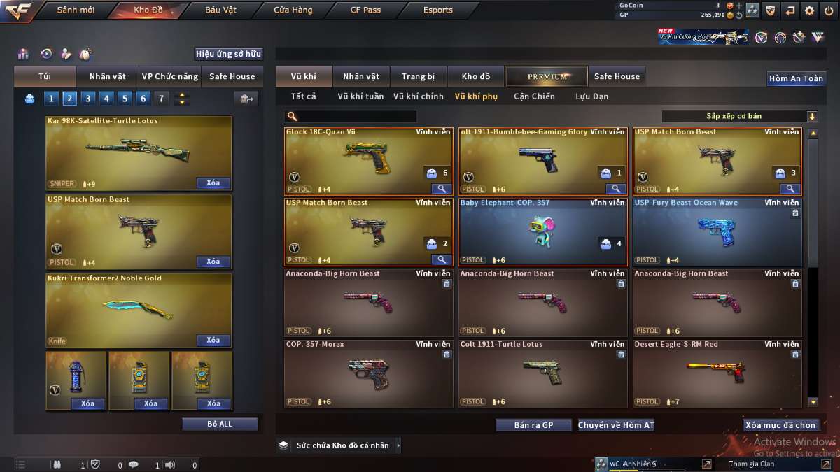 shop acc cf uy tin gia re